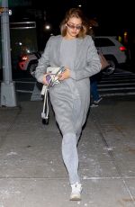 GIGI HADID Arrives at Her Apartment in New York 01/17/2019