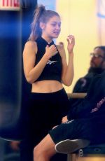 GIGI HADID at a Gym in New York 01/10/2019
