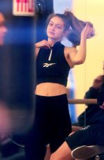 GIGI HADID at a Gym in New York 01/10/2019