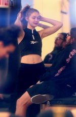 GIGI HADID at a Gym in New York 01/10/2019