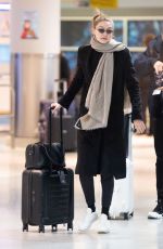 GIGI HADID at JFK Airport in New York 01/27/2019