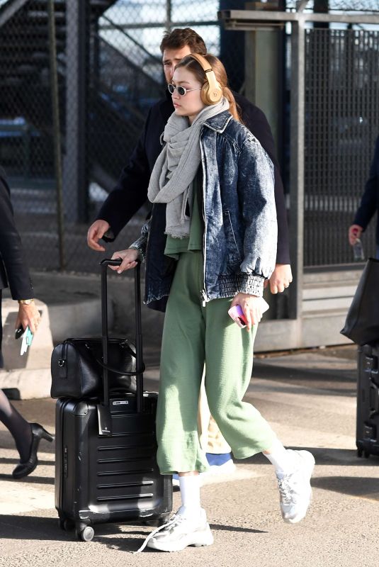 GIGI HADID at Malpensa Airport in Milan 01/12/2019