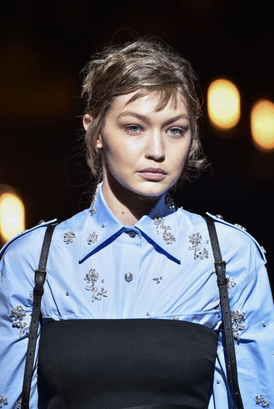 GIGI HADID at Prada Runway Show in Milan 01/13/2019