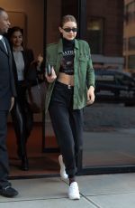 GIGI HADID Leaves Her Apartment in New York 01/09/2019