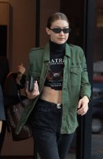 GIGI HADID Leaves Her Apartment in New York 01/09/2019