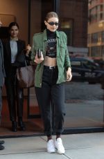 GIGI HADID Leaves Her Apartment in New York 01/09/2019