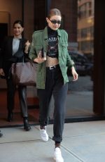 GIGI HADID Leaves Her Apartment in New York 01/09/2019