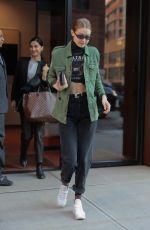 GIGI HADID Leaves Her Apartment in New York 01/09/2019
