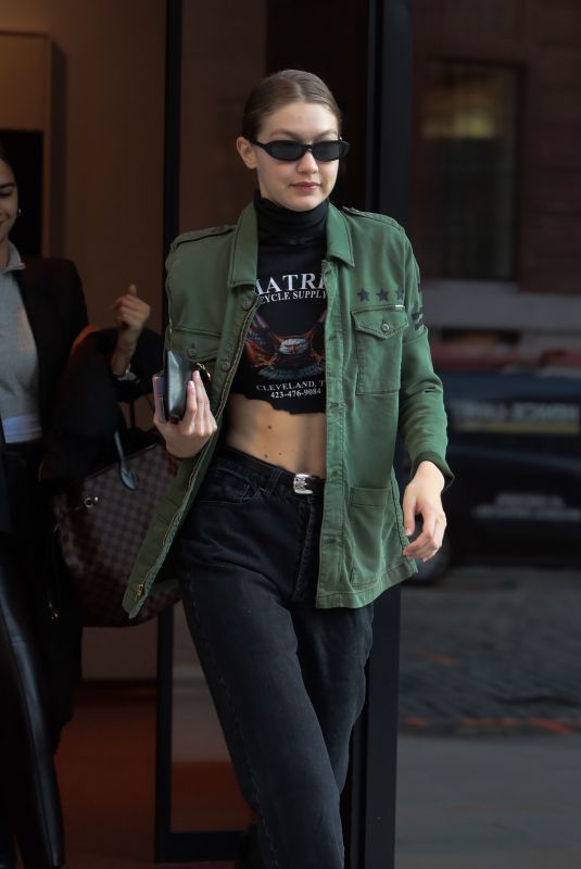 GIGI HADID Leaves Her Apartment in New York 01/09/2019