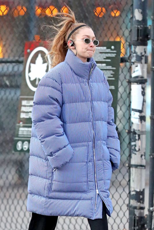 GIGI HADID Out and About in New York 01/11/2019