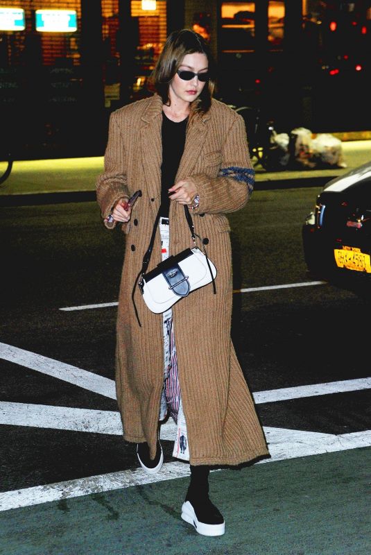 GIGI HADID Out in New York 01/16/2019