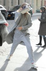 GIGI HADID Out in New York 01/17/2019