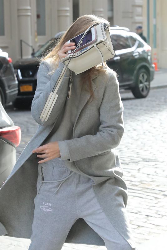 GIGI HADID Out in New York 01/17/2019