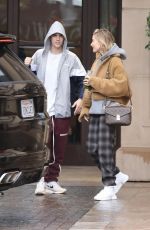 HAILEY and Justin BIEBER Leaves Their Hotel in Beverly Hills 01/07/2019