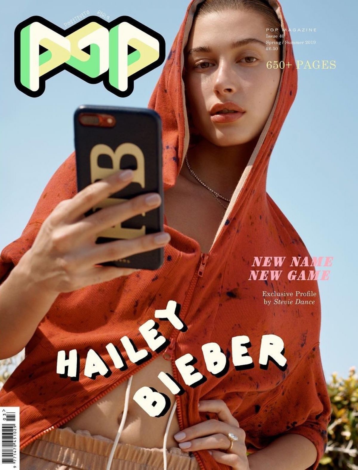 HAILEY BALDWIN in Pop Magazine Spring/Summer 2019 – HawtCelebs