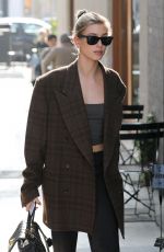 HAILEY BIEBER Arrives at Nine Zero One Salon to Change Hair Color in West Hollywood 01/11/2019