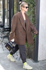 HAILEY BIEBER Arrives at Nine Zero One Salon to Change Hair Color in West Hollywood 01/11/2019