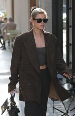 HAILEY BIEBER Arrives at Nine Zero One Salon to Change Hair Color in West Hollywood 01/11/2019