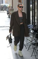 HAILEY BIEBER Arrives at Nine Zero One Salon to Change Hair Color in West Hollywood 01/11/2019