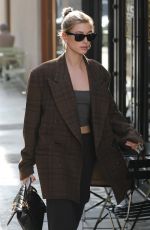 HAILEY BIEBER Arrives at Nine Zero One Salon to Change Hair Color in West Hollywood 01/11/2019