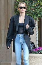 HAILEY BIEBER Leaves Her Hotel in Los Angeles 10/01/2019