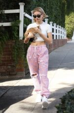 HAILEY BIEBER Out With Her Dog in Hollywood 01/24/2019