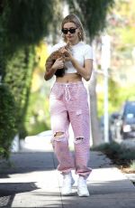 HAILEY BIEBER Out With Her Dog in Hollywood 01/24/2019