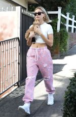 HAILEY BIEBER Out With Her Dog in Hollywood 01/24/2019