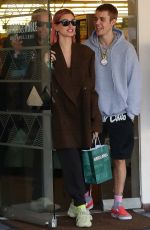 HAILEY BIEBER Shows off Her New Hair Color at Barnes and Boble in Beverly HIlls 01/11/2019