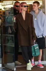 HAILEY BIEBER Shows off Her New Hair Color at Barnes and Boble in Beverly HIlls 01/11/2019