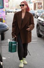 HAILEY BIEBER Shows off Her New Hair Color at Barnes and Boble in Beverly HIlls 01/11/2019