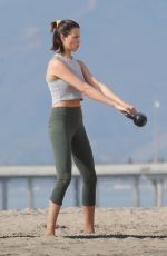 HAILEY CLAUSON Working Out at a Beach in Los Angeles 01/08/2019