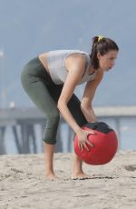 HAILEY CLAUSON Working Out at a Beach in Los Angeles 01/08/2019