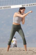 HAILEY CLAUSON Working Out at a Beach in Los Angeles 01/08/2019