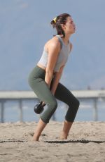 HAILEY CLAUSON Working Out at a Beach in Los Angeles 01/08/2019