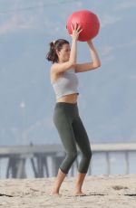 HAILEY CLAUSON Working Out at a Beach in Los Angeles 01/08/2019
