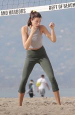 HAILEY CLAUSON Working Out at a Beach in Los Angeles 01/08/2019
