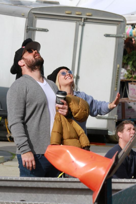 HILARY DUFF and Mike Cormie at Farmer