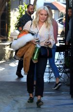 HILARY DUFF Leaves a Hair Salon in West Hollywood 01/04/2019