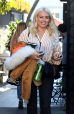 HILARY DUFF Leaves a Hair Salon in West Hollywood 01/04/2019