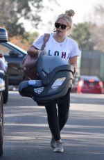 HILARY DUFF Out and About in Studio City 01/09/2019