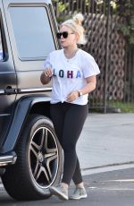 HILARY DUFF Out and About in Studio City 01/09/2019