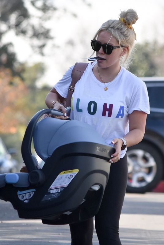 HILARY DUFF Out and About in Studio City 01/09/2019