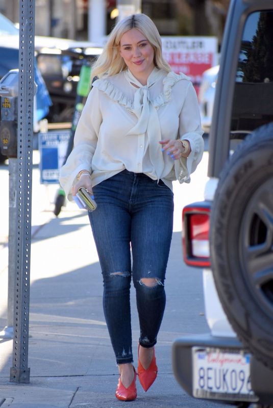 HILARY DUFF Out and About in Studio City 01/25/2019