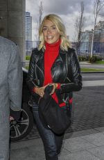 HOLLY WILLOGHBY Arrives at O2 Hotel in London 01/22/2019