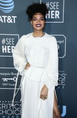 INDYA MOORE at 2019 Critics’ Choice Awards in Santa Monica 01/13/2019