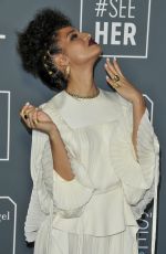 INDYA MOORE at 2019 Critics’ Choice Awards in Santa Monica 01/13/2019