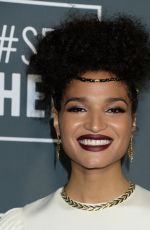 INDYA MOORE at 2019 Critics’ Choice Awards in Santa Monica 01/13/2019
