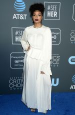 INDYA MOORE at 2019 Critics’ Choice Awards in Santa Monica 01/13/2019