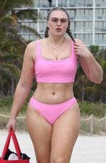ISKRA LAWRENCE in Bikini at a Beach in Miami 01/27/2019